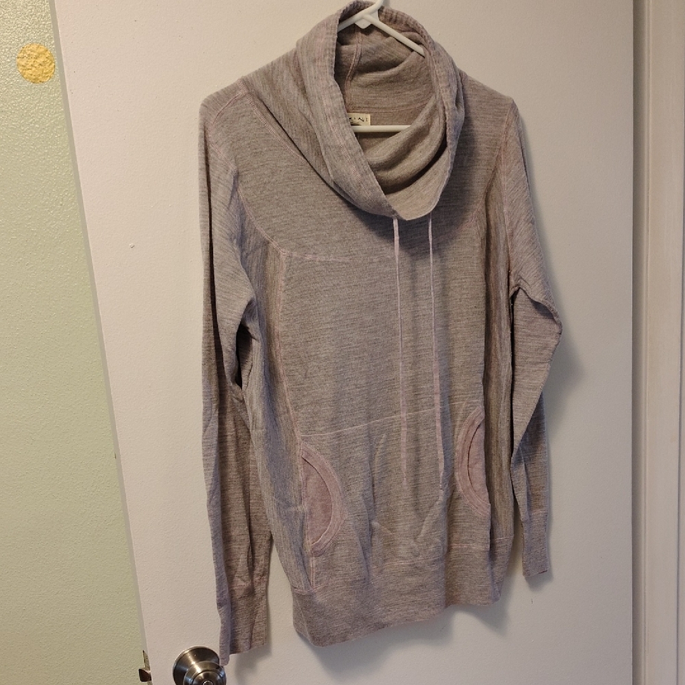 Dakini Gray Cowl Neck Sweater Soft Knit Elegance